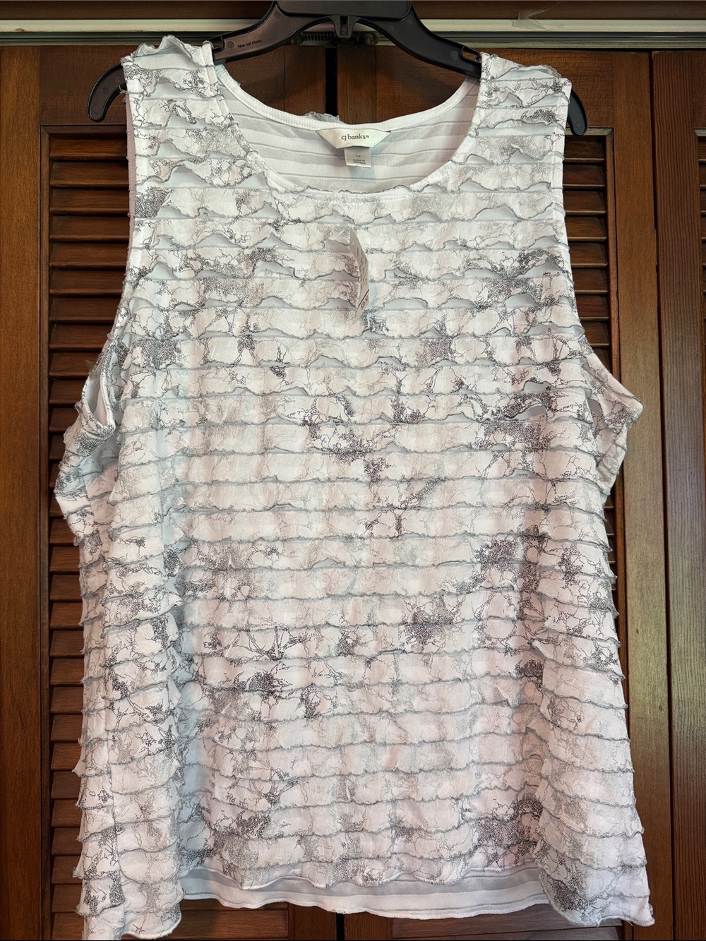 CJ banks ruffle tank size 1x NWT